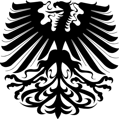 medieval heraldic bird silhouette