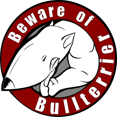 beware of bull terrier