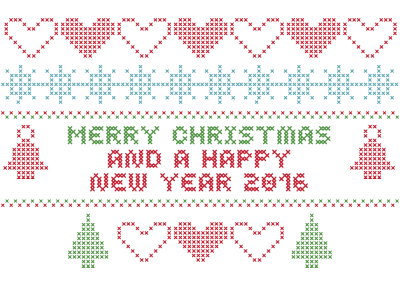 Merry Christmas Crochet Typography