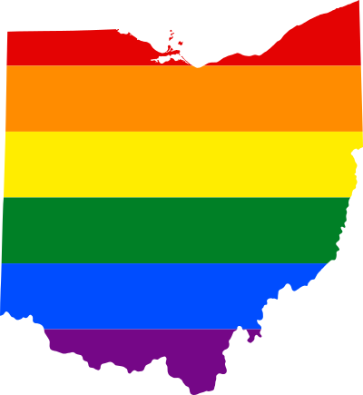 LGBT flag map of Ohio 1