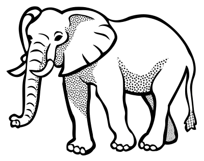 Elefant lineart