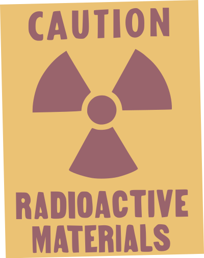 caution radioactive materials