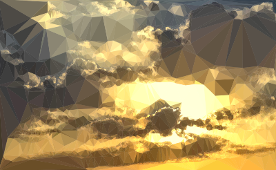 Low Poly Golden Sunset 2