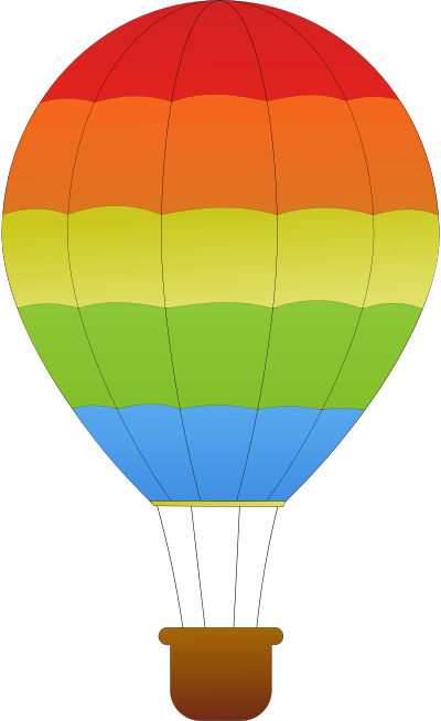 maidis Horizontal Striped Hot Air Balloons