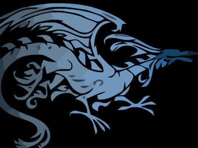 blue tribal dragon