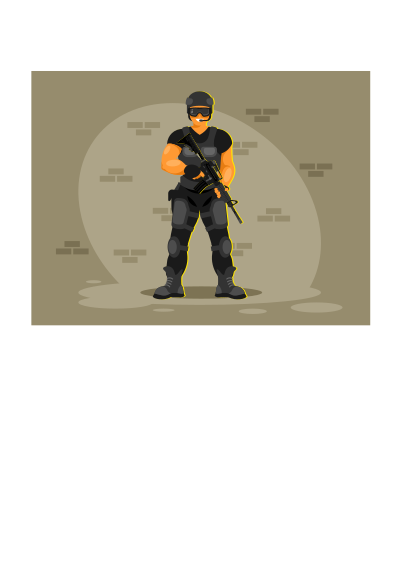 swat soldier vector