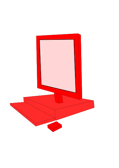 red computer