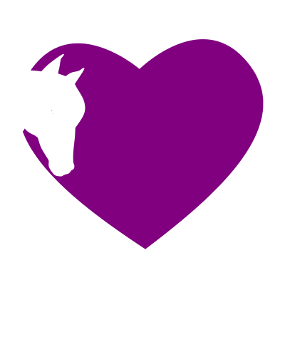 purple heart horse silhouette 170952