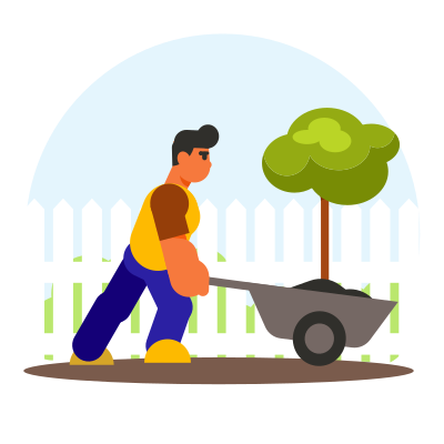 gardener wheelbarrow