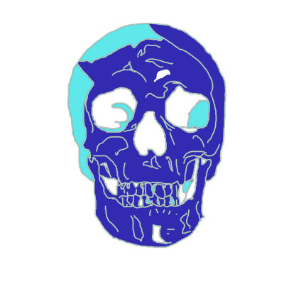 skeletal blue