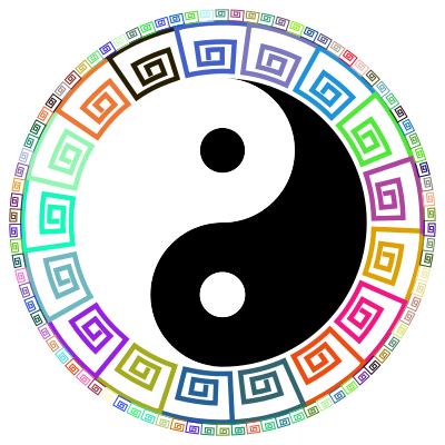 Prismatic Decorative Yin Yang