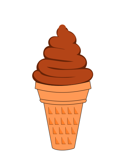 Soft Serve Chocolate Cone