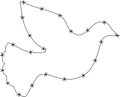 barbed wire peace dove