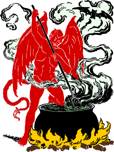 demon stirring cauldron simplecolorremix