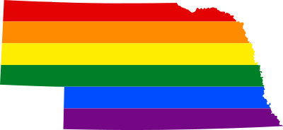 LGBT flag map of Nebraska 1