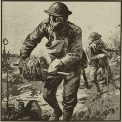 soldierinagasmask 1917