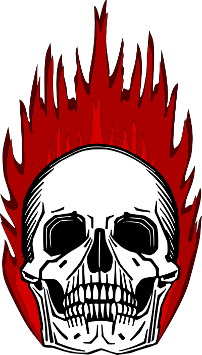 flaming skull 1