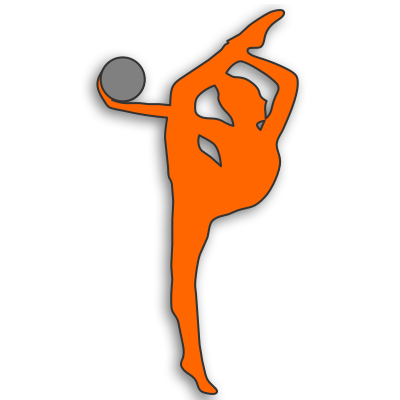 Rhythmic Gymnastics Ball Colors Gray and Orange
