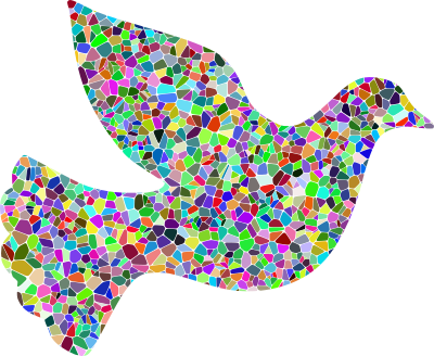 prismatic tiled peace dove
