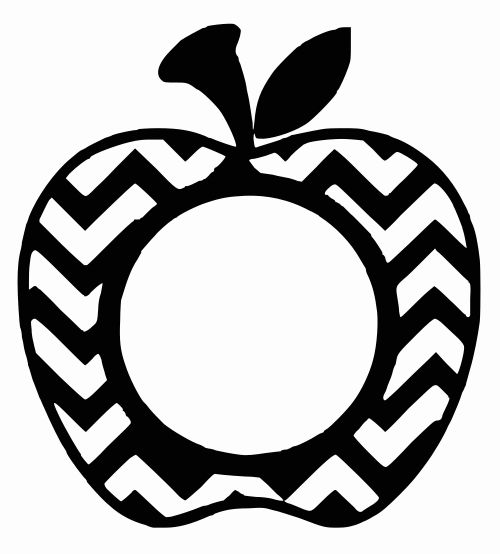 chevron apple monogram