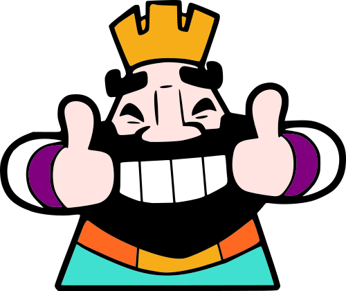 clash royale king laughing