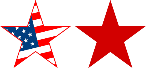 flag star with optional solid base