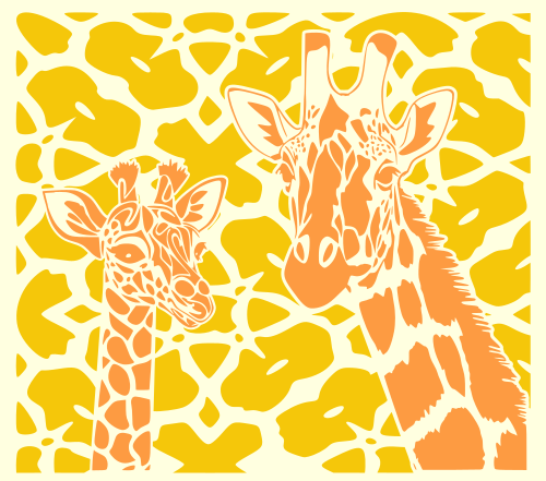 giraffe mom and baby