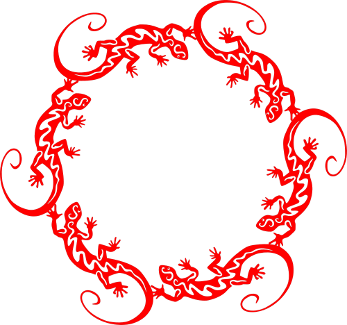 lizard monogram frame