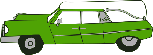 green hearse