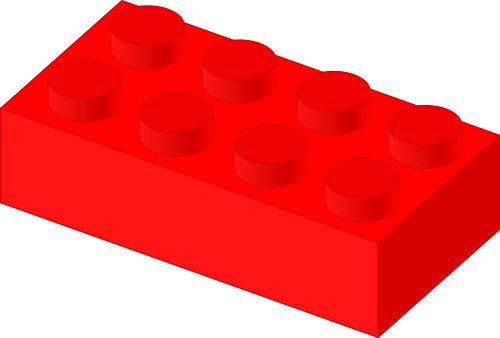 plastic brick red 