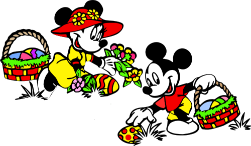 easter mickey and minnie mouse