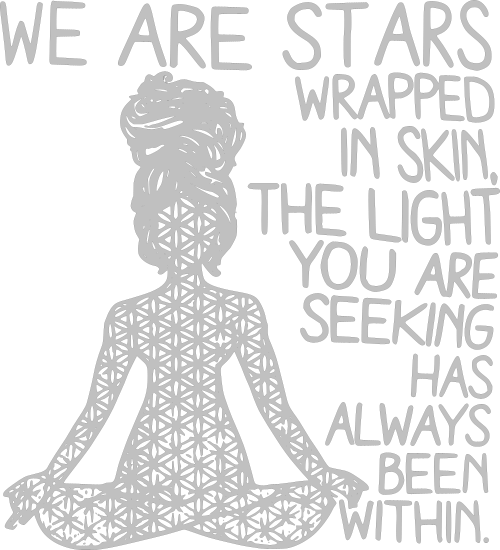 we are stars wrapped in skin the light you are seeking has always been within mandala