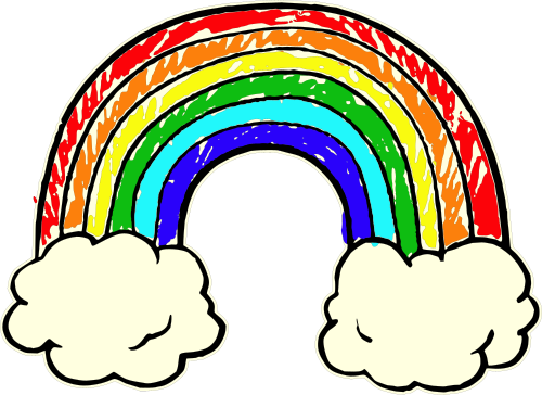 kids colored rainbow