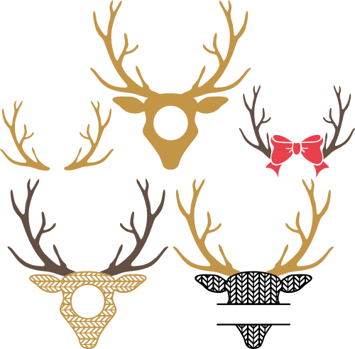 patterned deer monogram frames 
