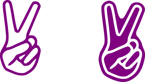 peace hand sign