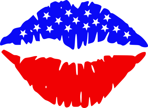 patriotic kiss