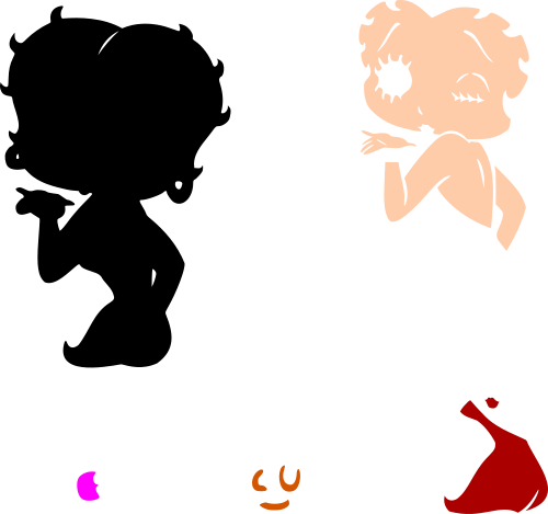 betty boop over shoulder