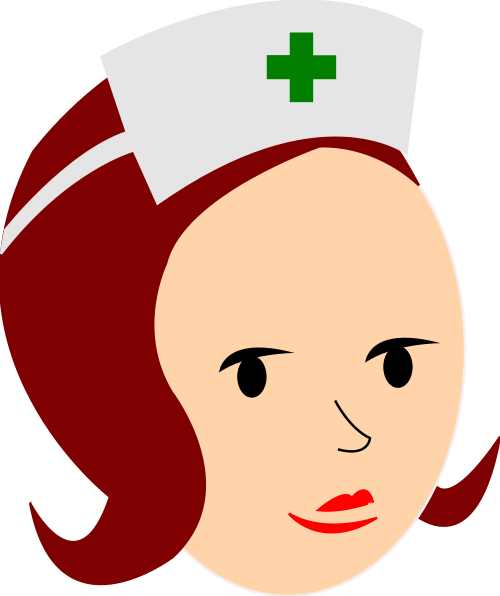 nurse brunette green