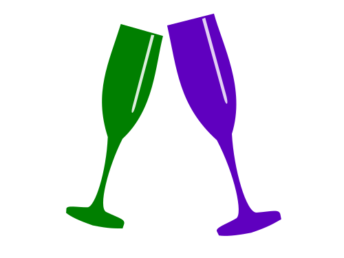 champagne glasses color