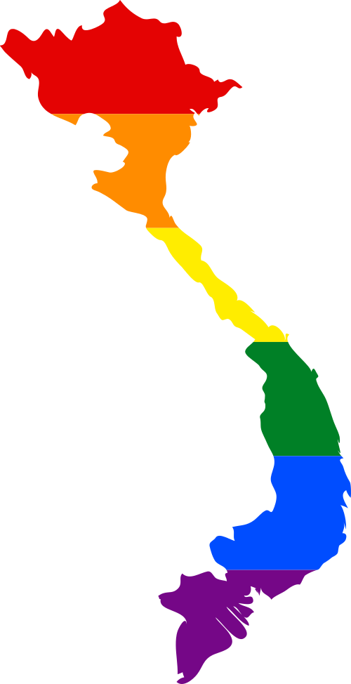 LGBT flag map of Vietnam