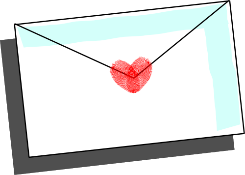 envelop with fingerprint