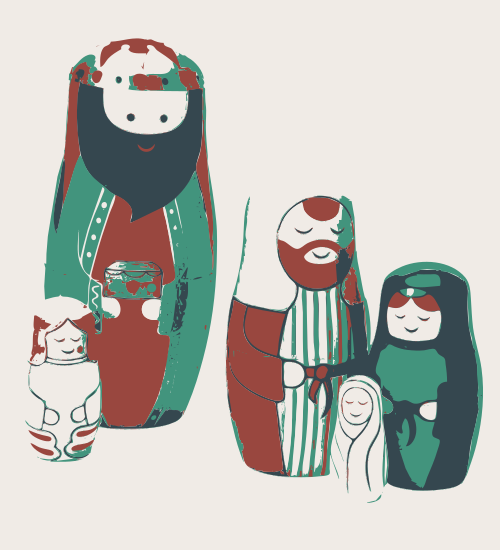 nativity nesting dolls