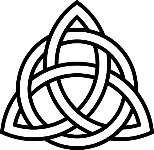 Triquetra circle interlaced