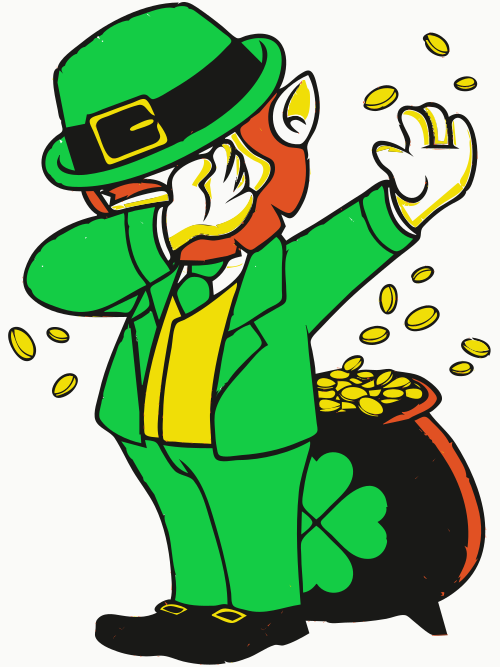 dabbing leprechaun