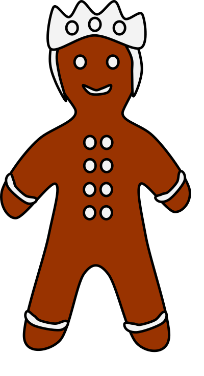 gingerbread king many buttons