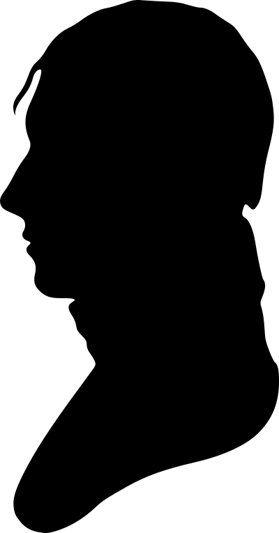 silhouette man facing left 4