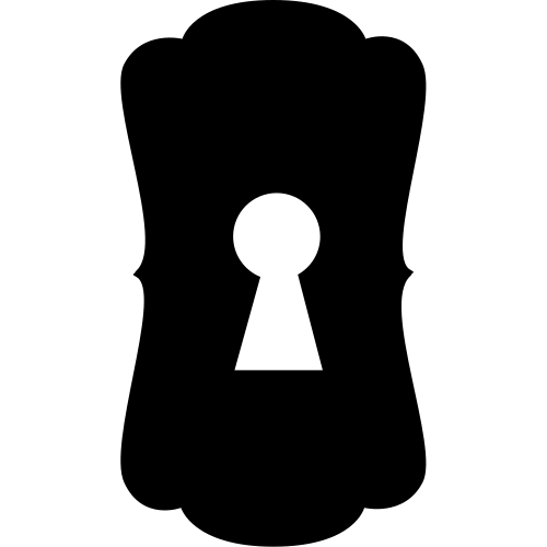 keyhole in black vertical shape