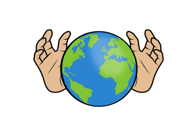 evil hands grab earth