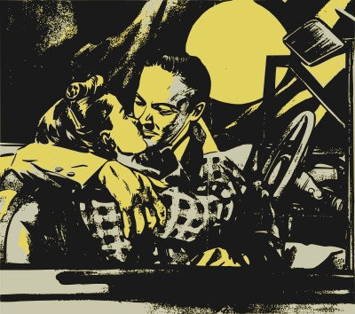 kissingcoupleincar