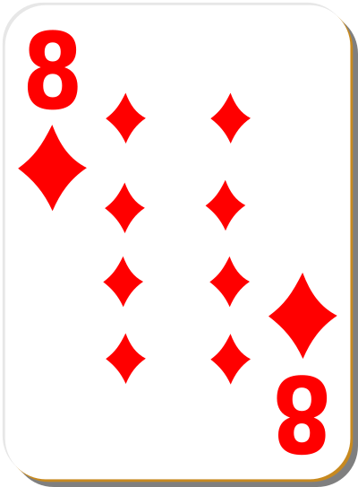 White deck 8 of diamonds